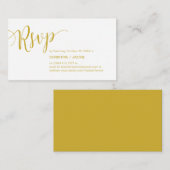 RSVP、Buittuil Yellow結婚金ゴールド、Elopement エンクロージャーカード (正面/裏面)