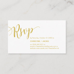 RSVP、Buittuil Yellow結婚金ゴールド、Elopement エンクロージャーカード