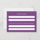 RSVP Card Floral Cross Christening Sweet Plum (裏面)