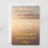 RSVP Card – Golden Dawn | Elegant Sunrise New Year (裏面)