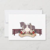 RSVP Card Quinceanera Red Charra Watercolor サンキューカード (裏面)