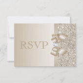 RSVP Champagne Sequins, Bow & Diamond RSVP (正面)