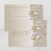 RSVP Champagne Sequins, Bow & Diamond RSVP (正面/裏面)