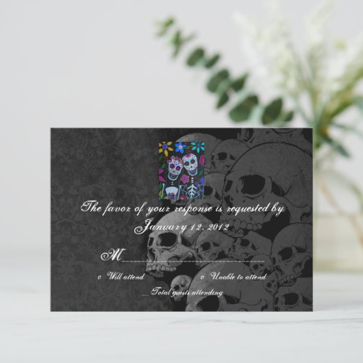 RSVP Day of the Dead Wedding Cards (スタンド正面)
