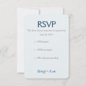 RSVP Dia de Los Muertosの応答結婚カード (裏面)