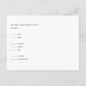 RSVP Eucalyptus結婚 - Water color Greenery Menu ポストカード (裏面)