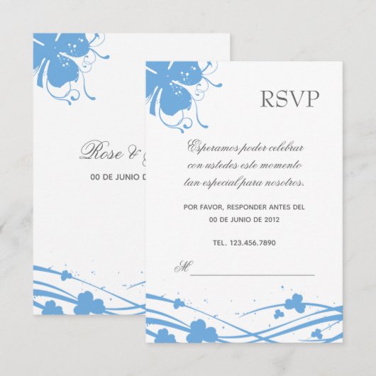 RSVP Floral-02 - Invitación Boda (正面/裏面)
