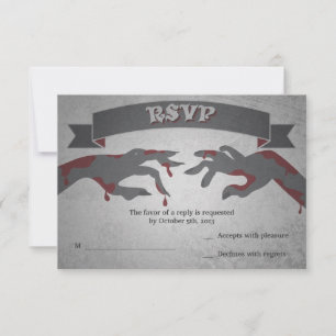 RSVP for A Zombie結婚式招待状