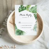 RSVP(Geometric Destination Tropical Greenery) 出欠カード