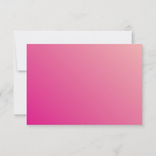 RSVP INFOカード明るいピモダンンクかわいらしのQRCODE (裏面)