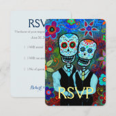 RSVP Novios Dia de los Muertos Wedding (正面/裏面)
