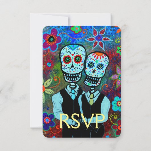 RSVP Novios Dia de los Muertos Wedding (正面)