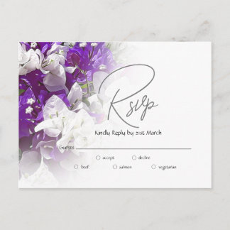 RSVP Postcard Response to Wedding Invite ポストカード