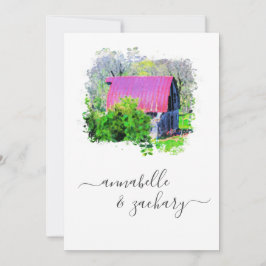 *~* RSVP QRオールドバーンカントリー素朴AR19結婚s 招待状