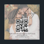 rsvp qrコーエレガントド結婚の暗い写真 マグネット<br><div class="desc">rsvp qrコーエレガントド結婚の色あせ光磁石</div>