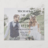 rsvp qrコーエレガントド2写真結婚式招待状 (正面)