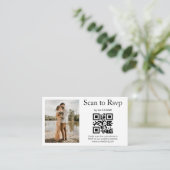 rsvp qrコースタイリッシュドシンプルの写結婚真 エンクロージャーカード (スタンド正面)