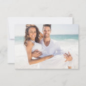 RSVP QRコードシンプル金ゴールドスクリプト写真 (裏面)