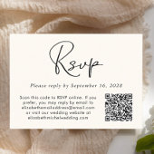 RSVP QRコードフォトクリー結婚ム エンクロージャーカード