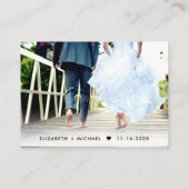 RSVP QRコードフォトスクリプト結婚の エンクロージャーカード (裏面)