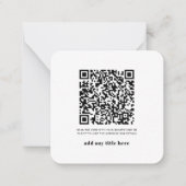 RSVP QRコードモダン任意モダンの大事な行事 ノートカード (正面)
