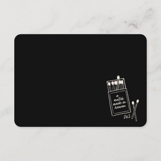 RSVP QRコード天国カードで作成された一致 エンクロージャーカード (裏面)