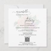 *～* RSVP + QRダマスクバラグリッターAR12 結婚 招待状 (裏面)