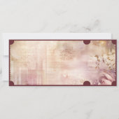 RSVP QR素朴コードを使用したヴィンテージムービーチケット 招待状 (裏面)