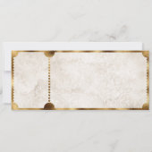 RSVP QR素朴コードを使用したヴィンテージムービーチケット 招待状 (裏面)