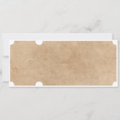 RSVP QR素朴コードを使用したヴィンテージムービーチケット 招待状 (裏面)