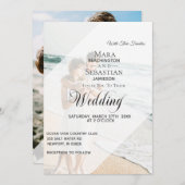 *~* RSVP QR 救 $$$ フォト結婚式招待状 招待状 (正面/裏面)