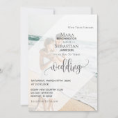 *~* RSVP QR 救 $ 2枚の写結婚真 招待状 (正面)