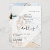 *~* RSVP QR 救 $ 2枚の写結婚真 招待状 (正面/裏面)