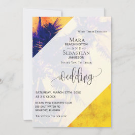 *~* RSVP QR AP13エキゾチック写真パーム招待状 招待状