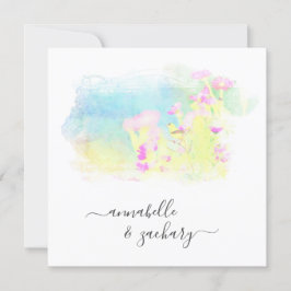 *～* RSVP QR AR15 Cherub Birdフローラ結婚 招待状