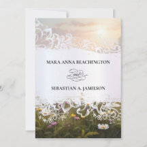 *~* RSVP QR AR31ミスティ花結婚式招待状