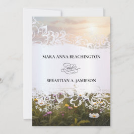 *~* RSVP QR AR31ミスティ花結婚式招待状 招待状