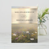 *~* RSVP QR AR31ミスティ花結婚式招待状 招待状 (スタンド正面)