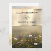 *~* RSVP QR AR31ミスティ花結婚式招待状 招待状 (正面/裏面)