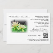 *~* RSVP QR LOTUS LilyフローラAR15結婚 招待状 (裏面)