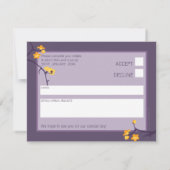 RSVP REPLY スリップまたは滑ること ::さくらんぼの花7L 招待状 (裏面)