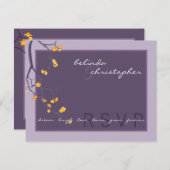 RSVP REPLY スリップまたは滑ること ::さくらんぼの花7L 招待状 (正面/裏面)