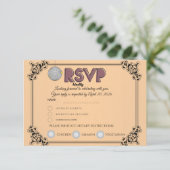 RSVP Reply Card | Confirm Attendance & Guest Count (スタンド正面)