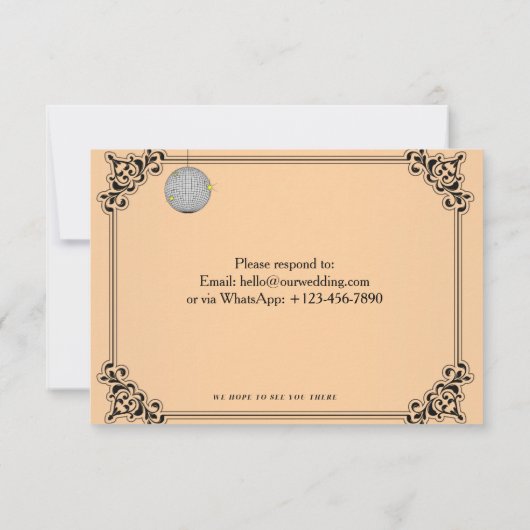 RSVP Reply Card | Confirm Attendance & Guest Count (裏面)