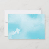 RSVP REPLY RESPONSEモダン blue water color meals (裏面)