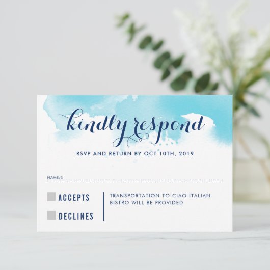 RSVP REPLY RESPONSE青い水色のキッズ情報 (スタンド正面)