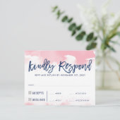 RSVP REPLY RESPONSE pale pink watercolor meals big (スタンド正面)