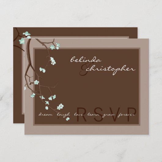 RSVP REPLY SLIP :: cherry blossoms 4L 招待状 (正面/裏面)