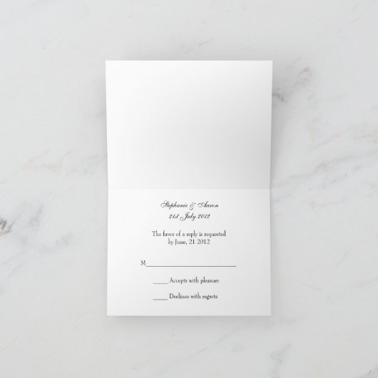 RSVP - RSVPを結婚するアジア赤い二重幸福 招待状 (内部)