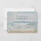 RSVP-s結婚 starfish onビーチ 招待状 (正面)